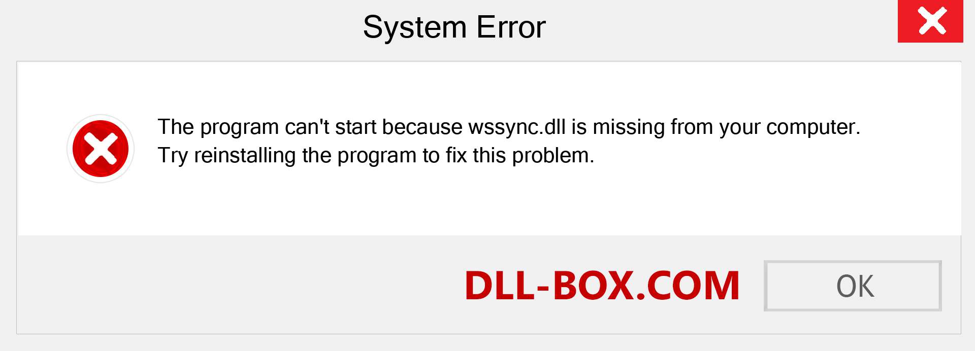 wssync.dll file is missing?. Download for Windows 7, 8, 10 - Fix  wssync dll Missing Error on Windows, photos, images
