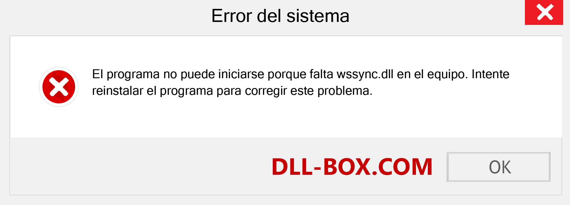 ¿Falta el archivo wssync.dll ?. Descargar para Windows 7, 8, 10 - Corregir wssync dll Missing Error en Windows, fotos, imágenes